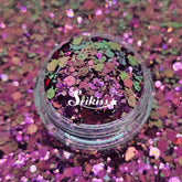 Succulent Chameleon Chunky Glitter - Pink Glitter / Golden Green Glitter